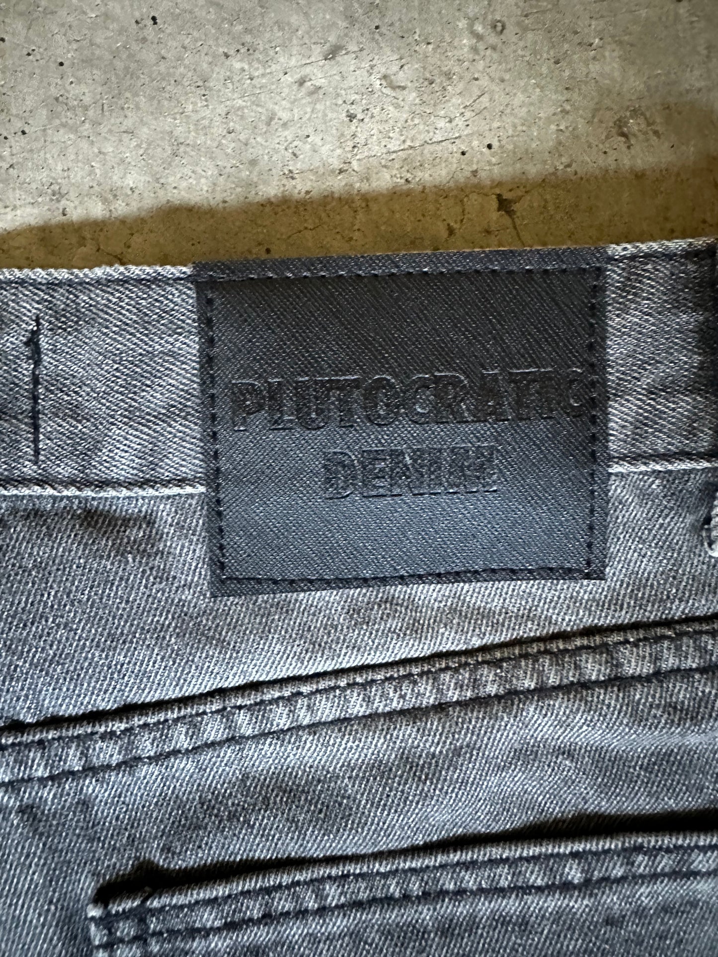 DOUBLE STRIPED JORTS - DARK GREY