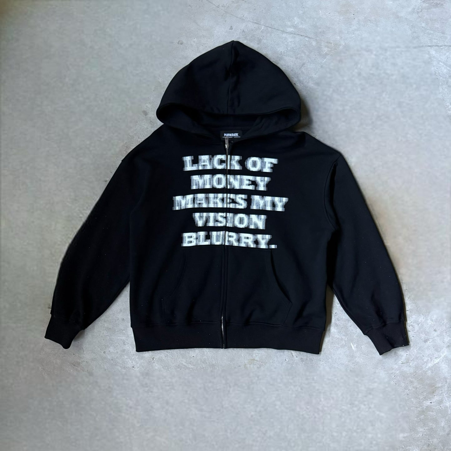 Lack of Money Zip up - black