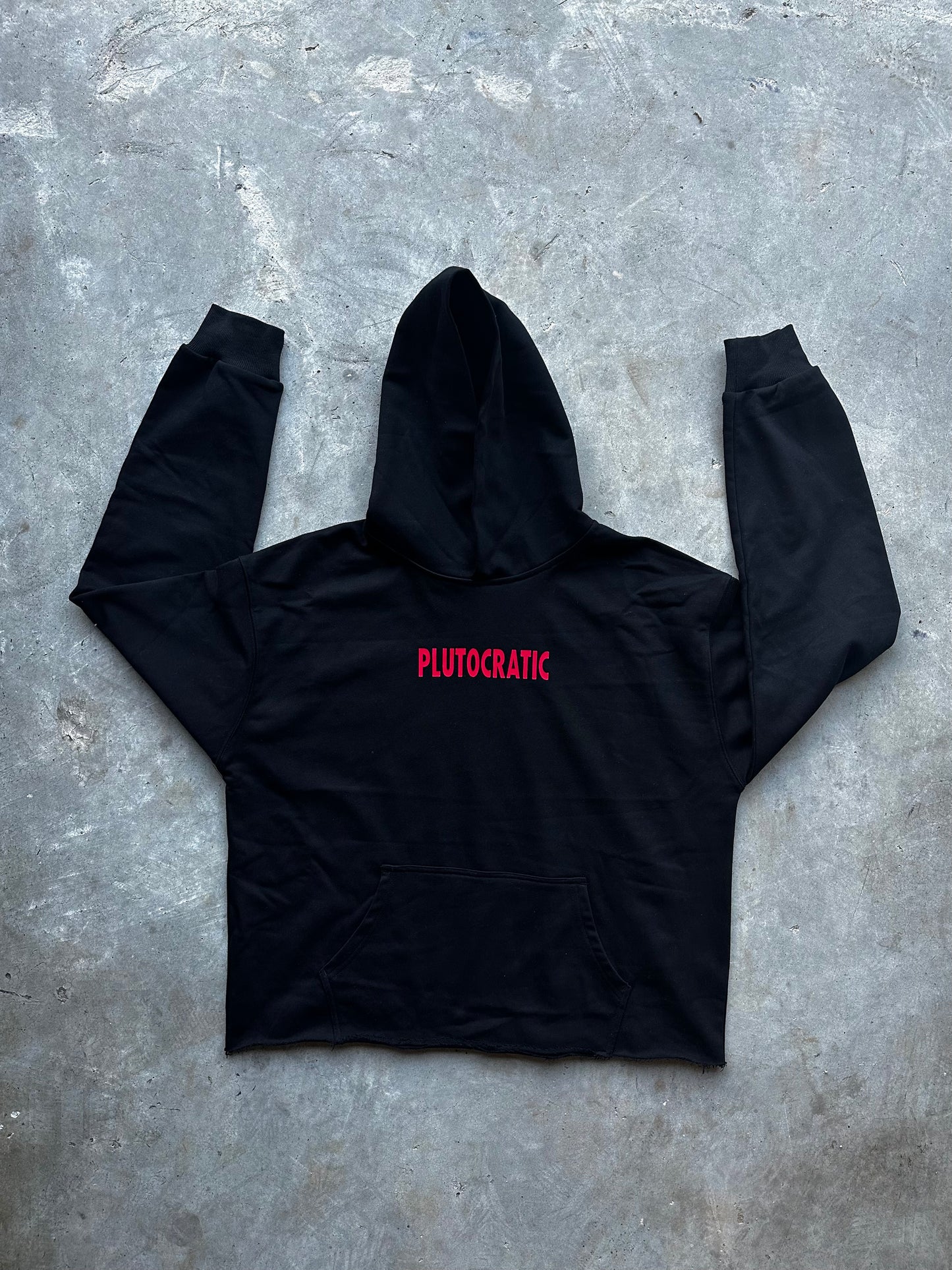 Lack of Money Hoodie (back logo) -black/red