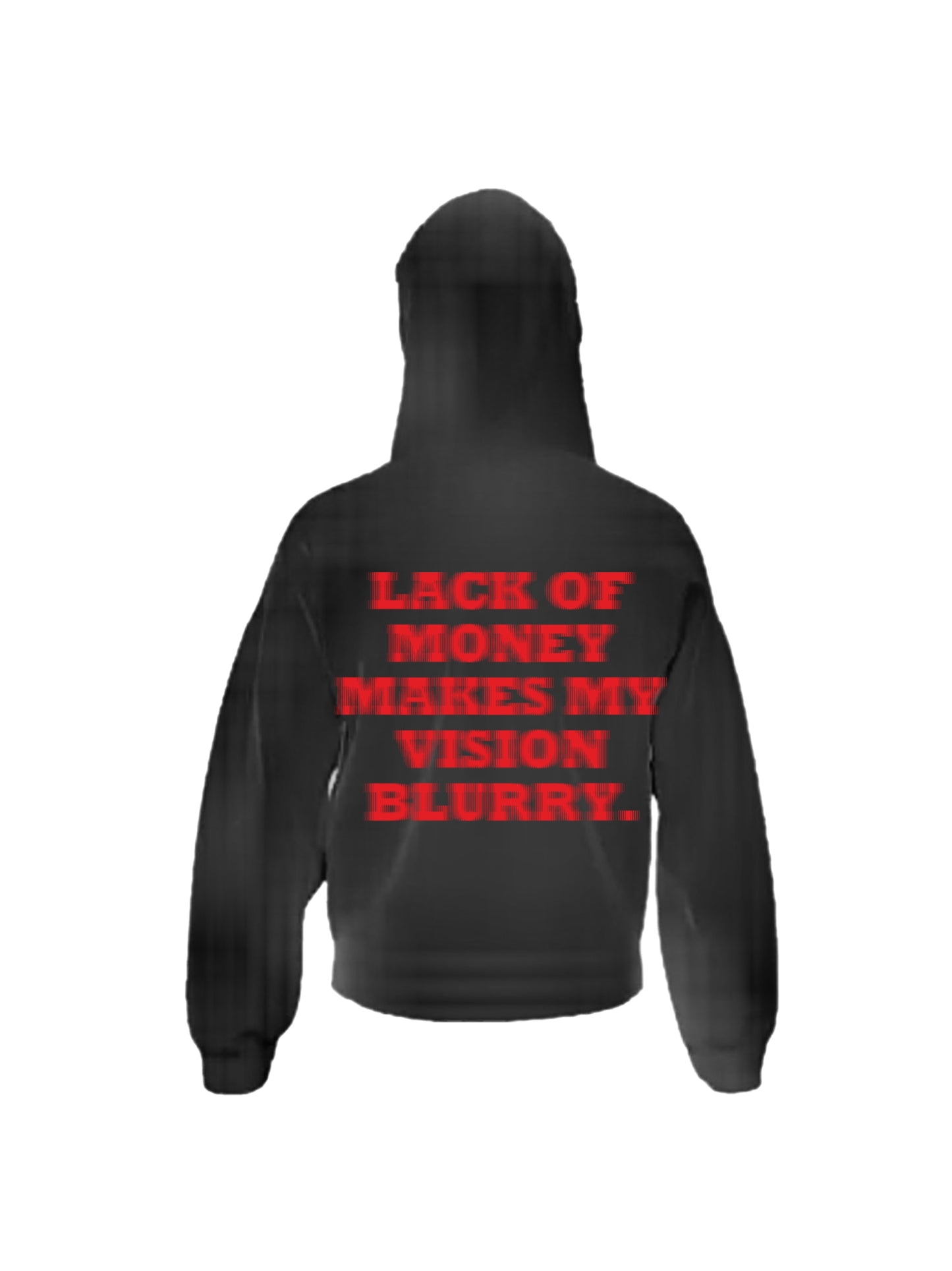Lack of Money Hoodie (back logo) -black/red