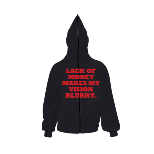 Lack of Money full zip -black/red