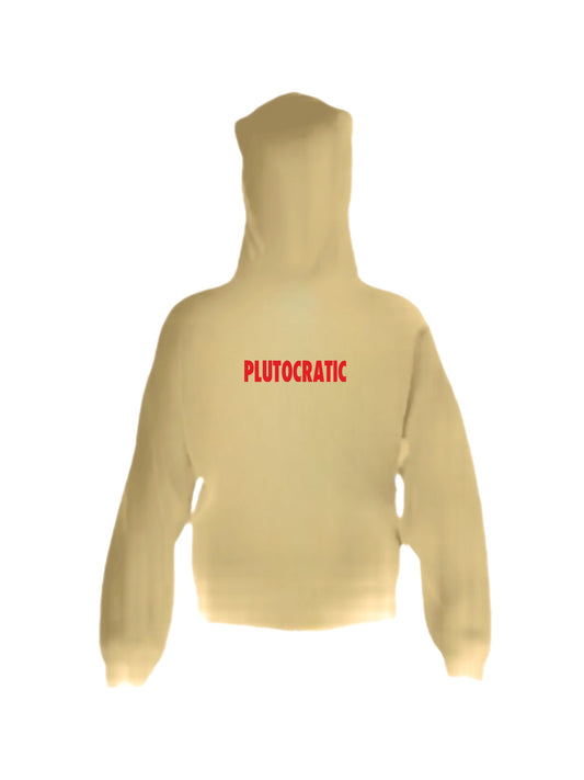 Lack of Money Hoodie (back logo) -cream/red